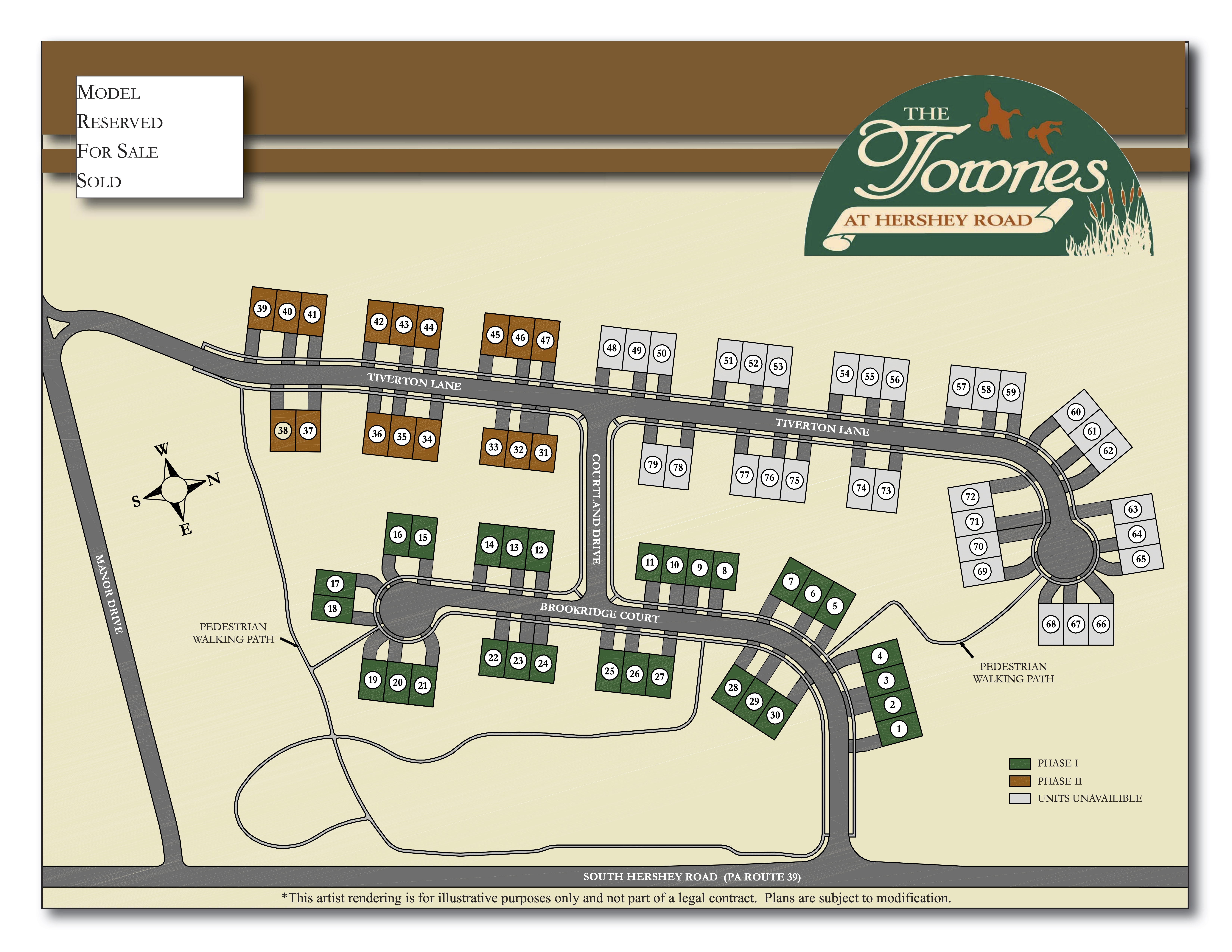 Townes at Hershey Road site plan
