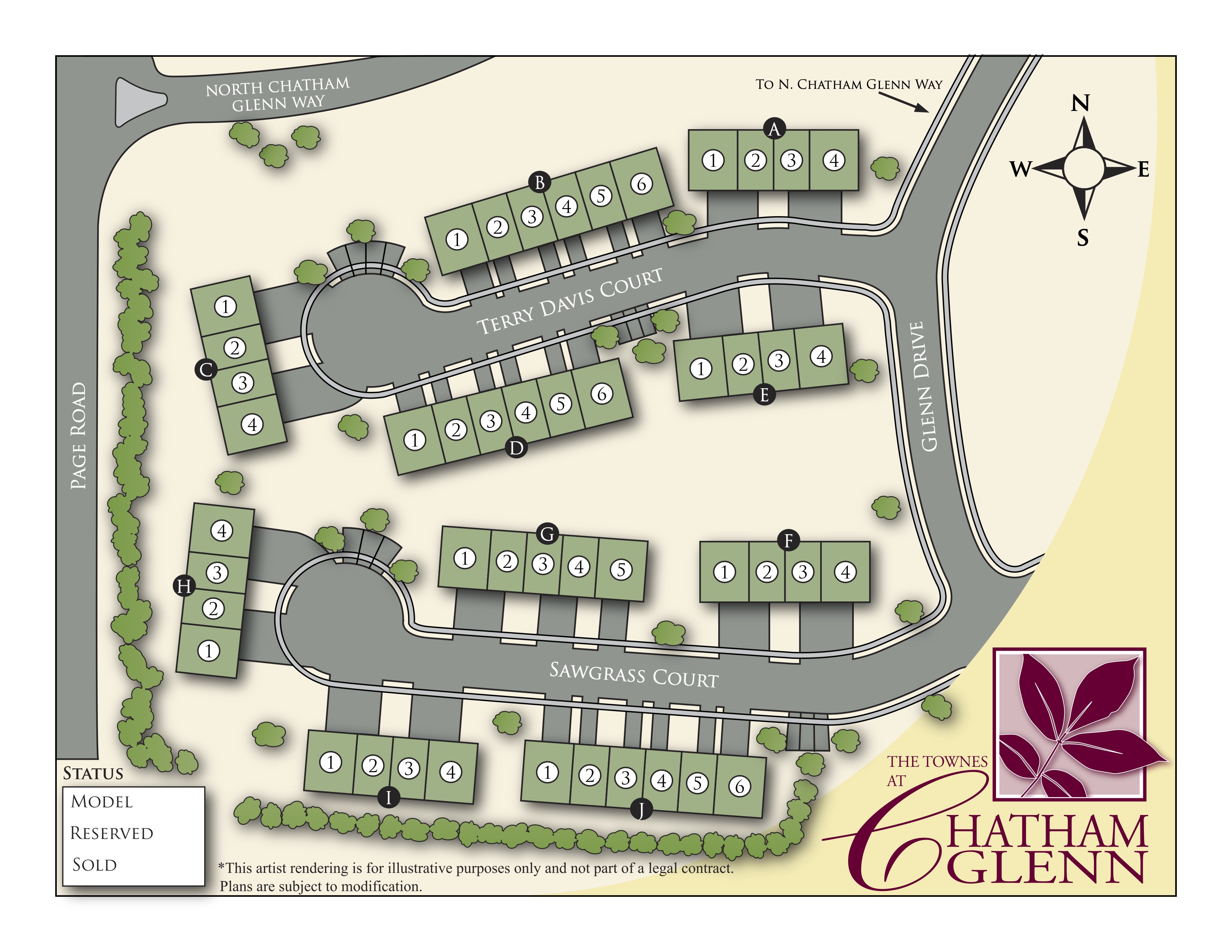 Chatham Glenn (Townhomes) site plan